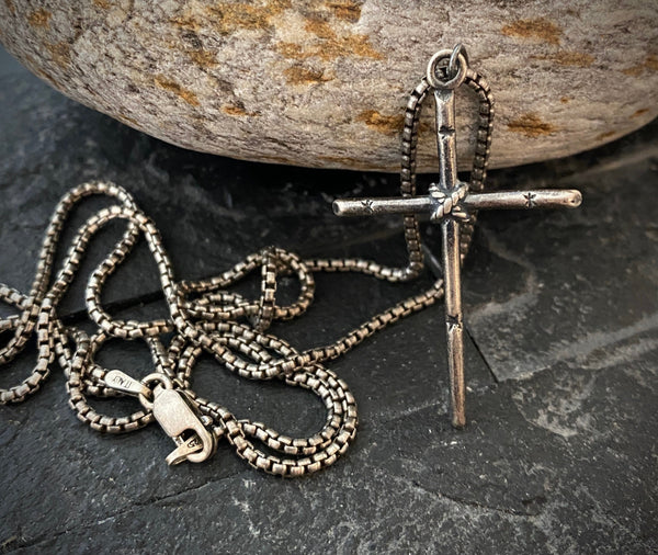 Sterling Silver Cross Necklace | Inspiring Sobriety | Simple Cross