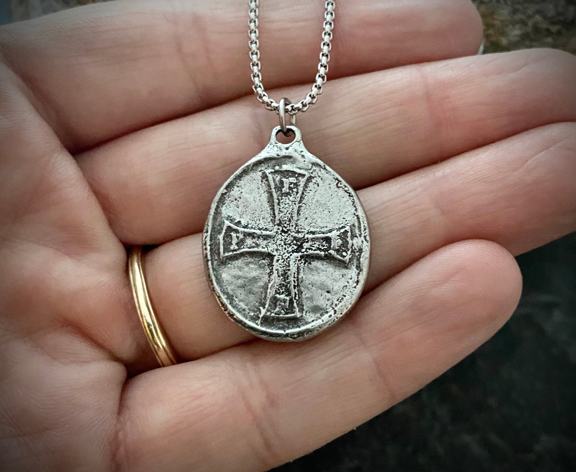 St. Michael and Cross Medal Necklace | Inspiring Sobriety