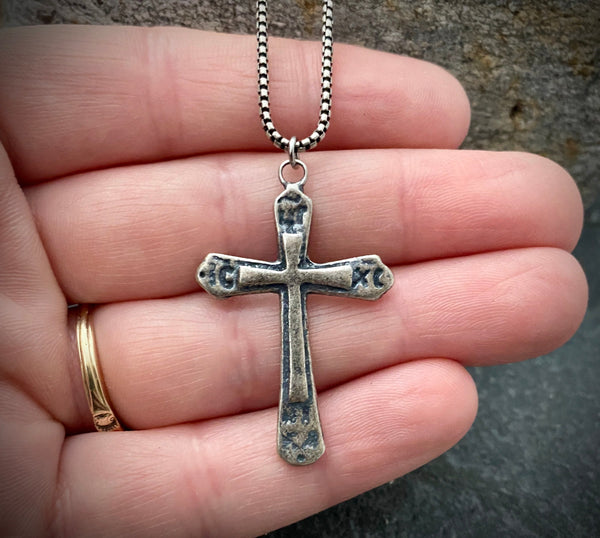 Sterling Silver Ancient Medieval Cross | Inspiring Sobriety