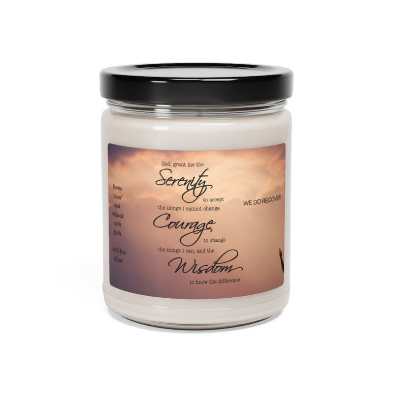 serenity prayer candle (warm)   - scented soy candle, 9oz