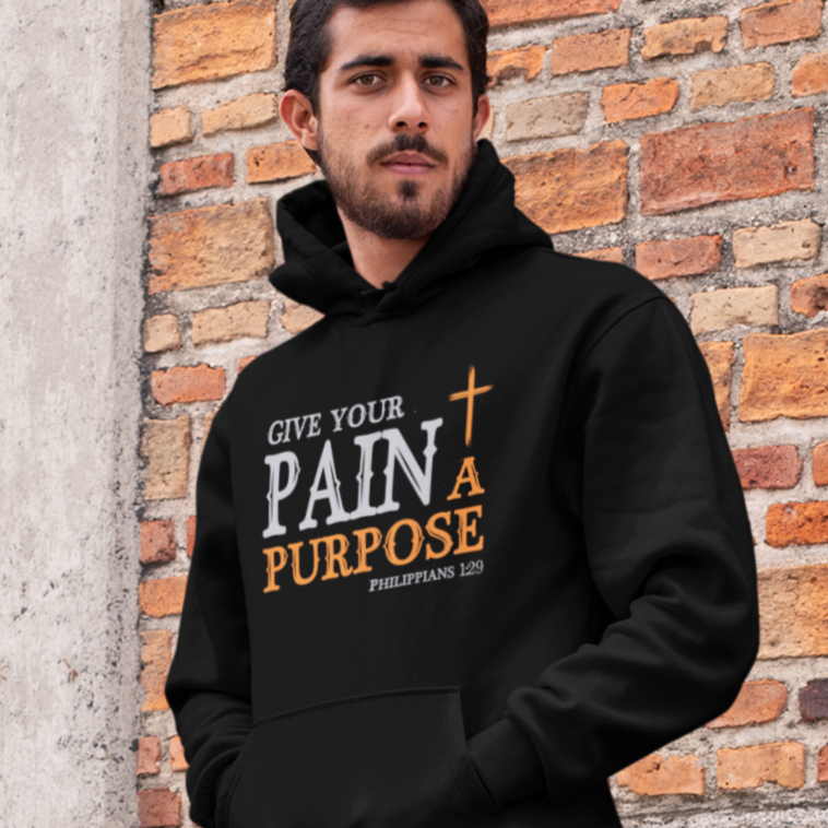 Bible Verse Recovery Hoodie | Inspiring Sobriety | Give Your Pain a Purpose