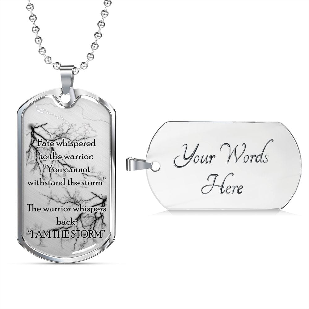 Recovery Dog Tag Necklace | Inspiring Sobriety | The Warrior and The Storm