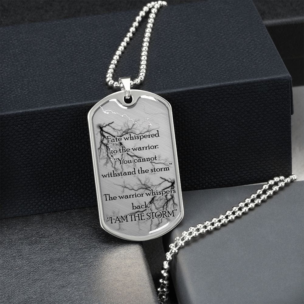 Recovery Dog Tag Necklace | Inspiring Sobriety | The Warrior and The Storm