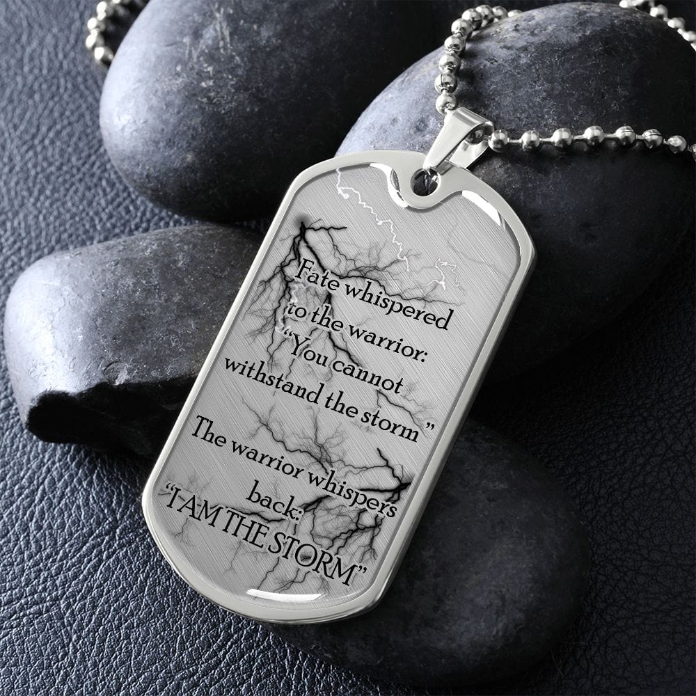 Recovery Dog Tag Necklace | Inspiring Sobriety | The Warrior and The Storm