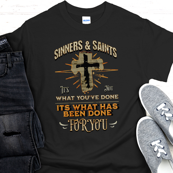 Christian Faith Faith Cross T-Shirt | Inspiring Sobriety | Sinners and Saints