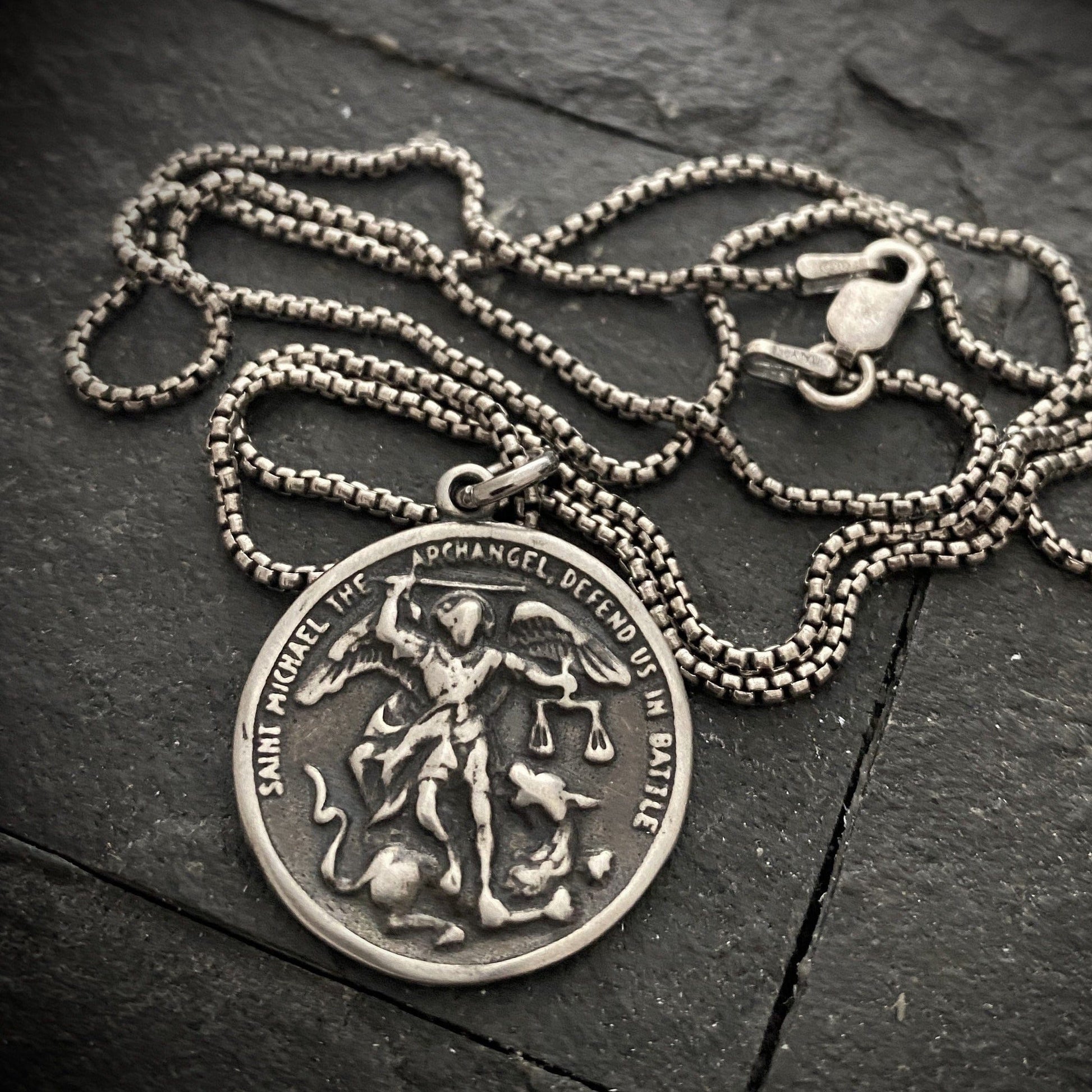 Sterling Silver Archangel St. Michael Necklace | Inspiring Sobriety