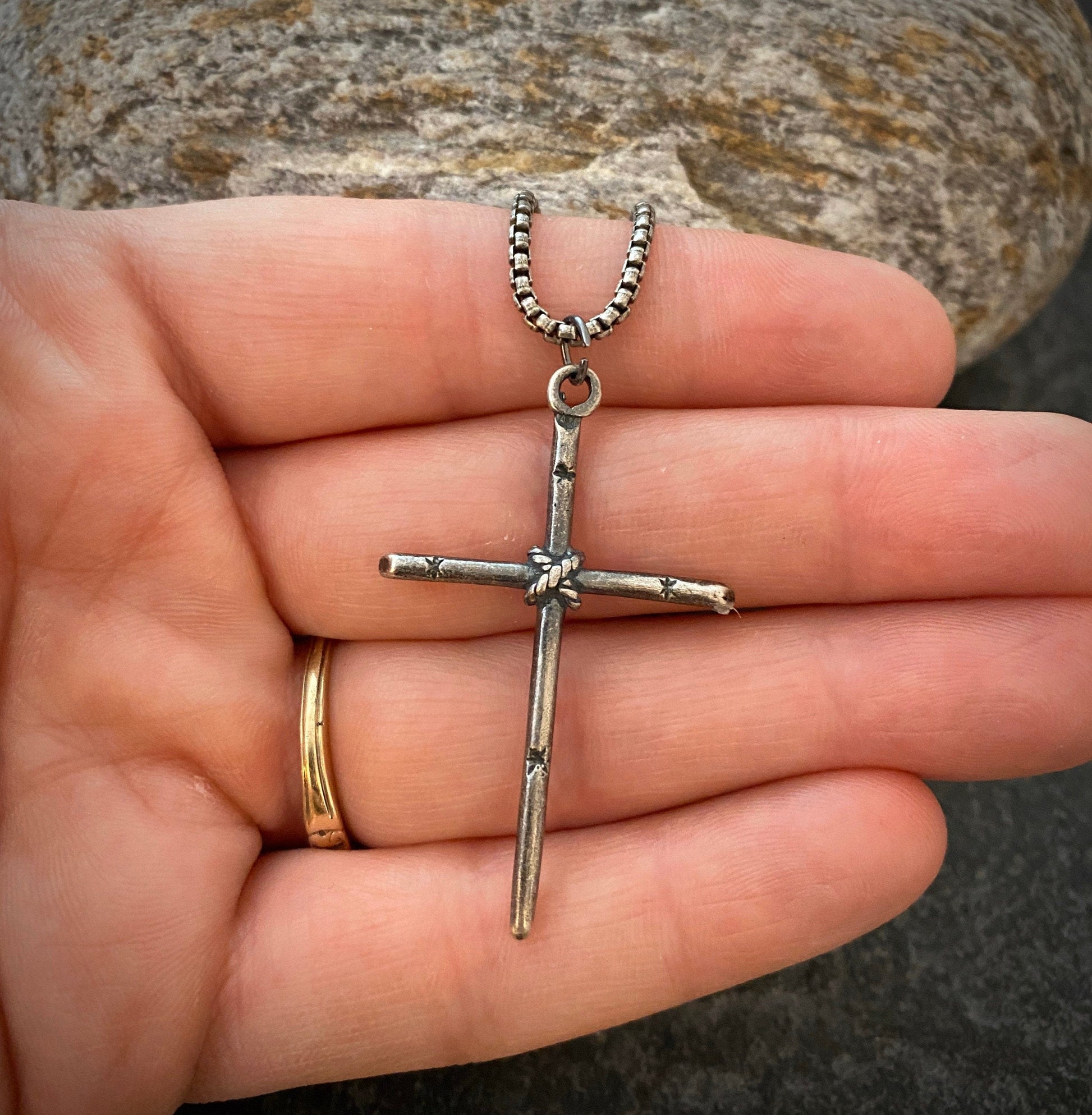 Sterling Silver Cross Necklace | Inspiring Sobriety | Simple Cross