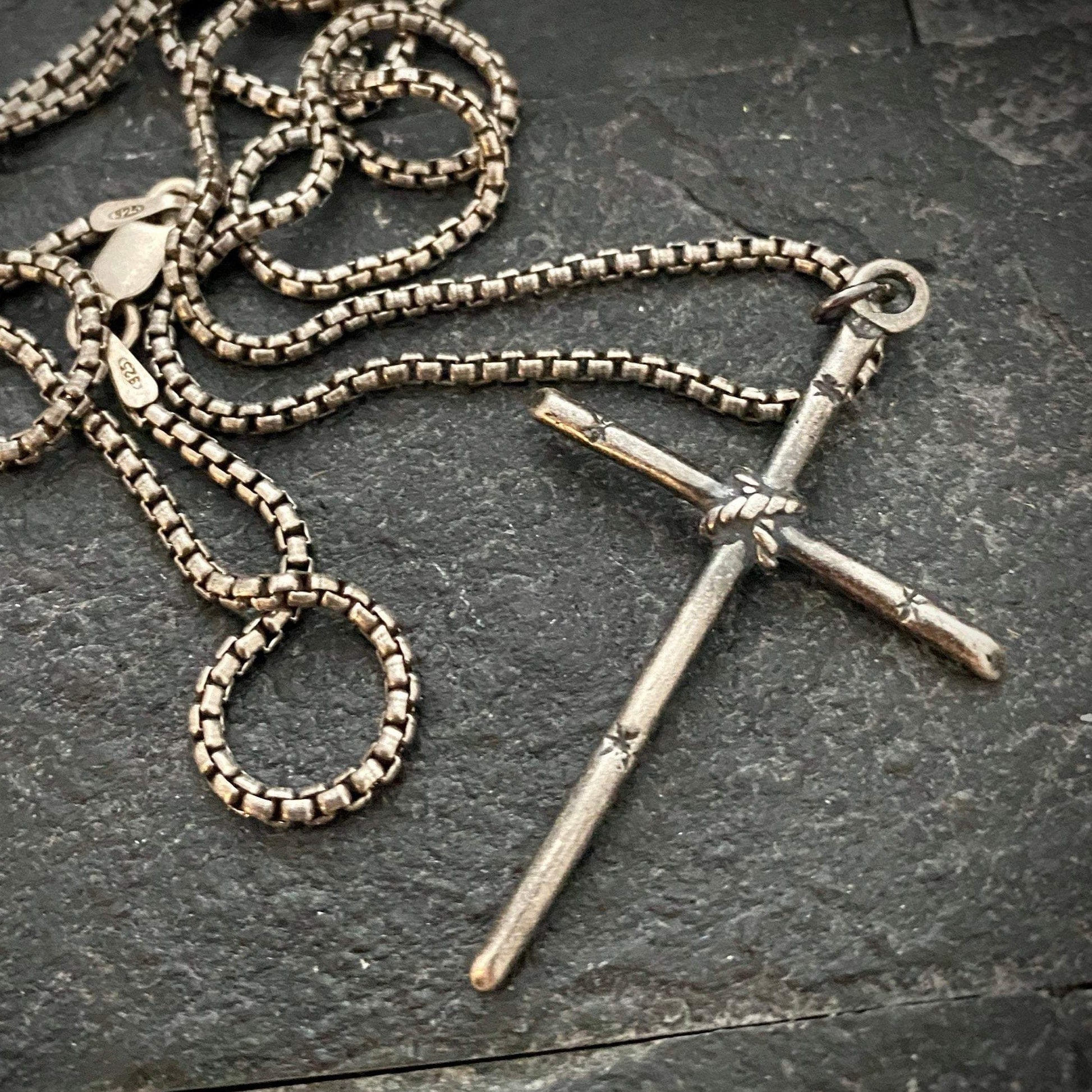 Sterling Silver Cross Necklace | Inspiring Sobriety | Simple Cross