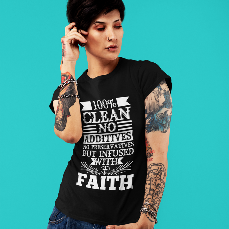 black Womens Recovery T-Shirt | Inspiring Sobriety | 100% Clean