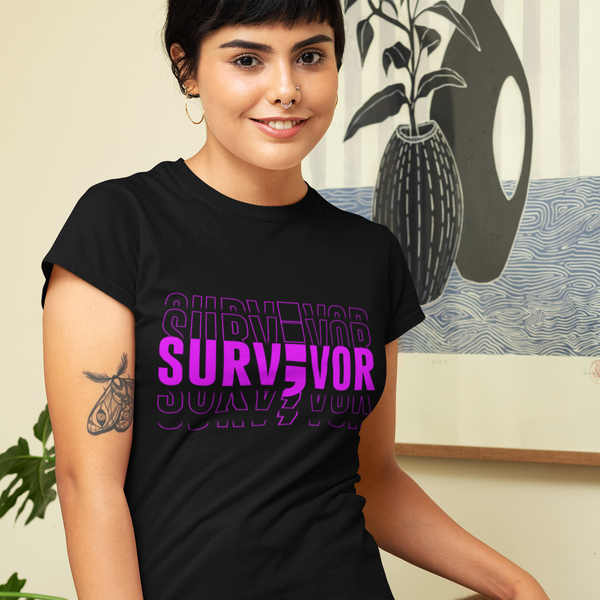 Womens Recovery T-Shirt | Inspiring Sobriety | Survivor semicolon