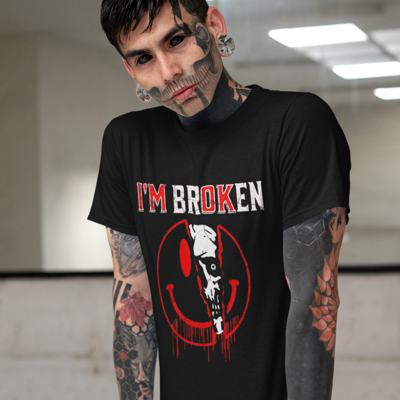 Recovery Unisex T-Shirt | Inspiring Sobriety |  I'm Broken (I'm OK)